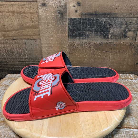 The Ohio State University men’s red adjustable flip flops size 13-14 - Picture 7 of 9